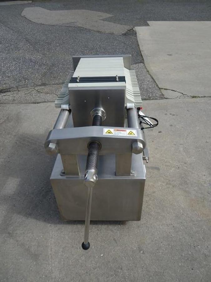 Used SeitzSchenk 12 In. X 12 In. Polypropylene Filter Press, Stainless Steel Frame