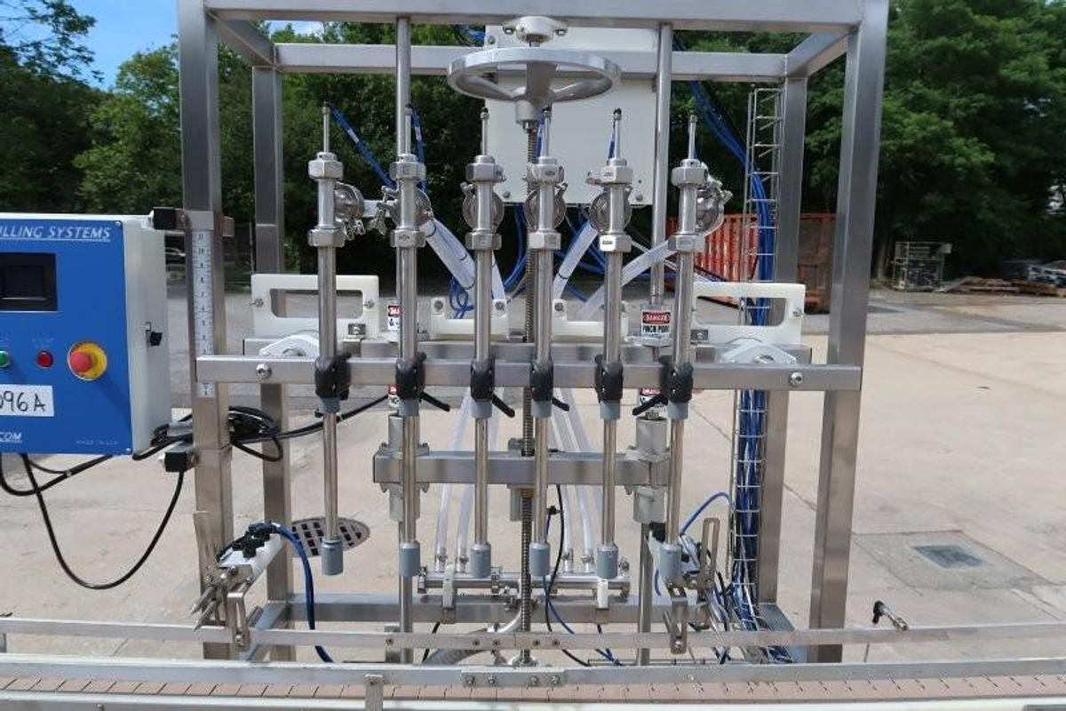 Used Inline Filling Systems SS Pneumatic Inline Gravity Filler