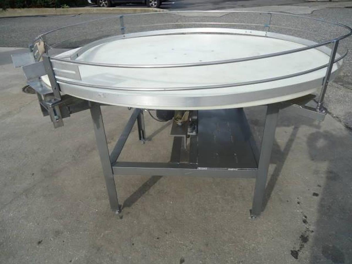 Used 60 Inch Diameter Rotary Unscrambling/Accumulating Table, 115 Volt
