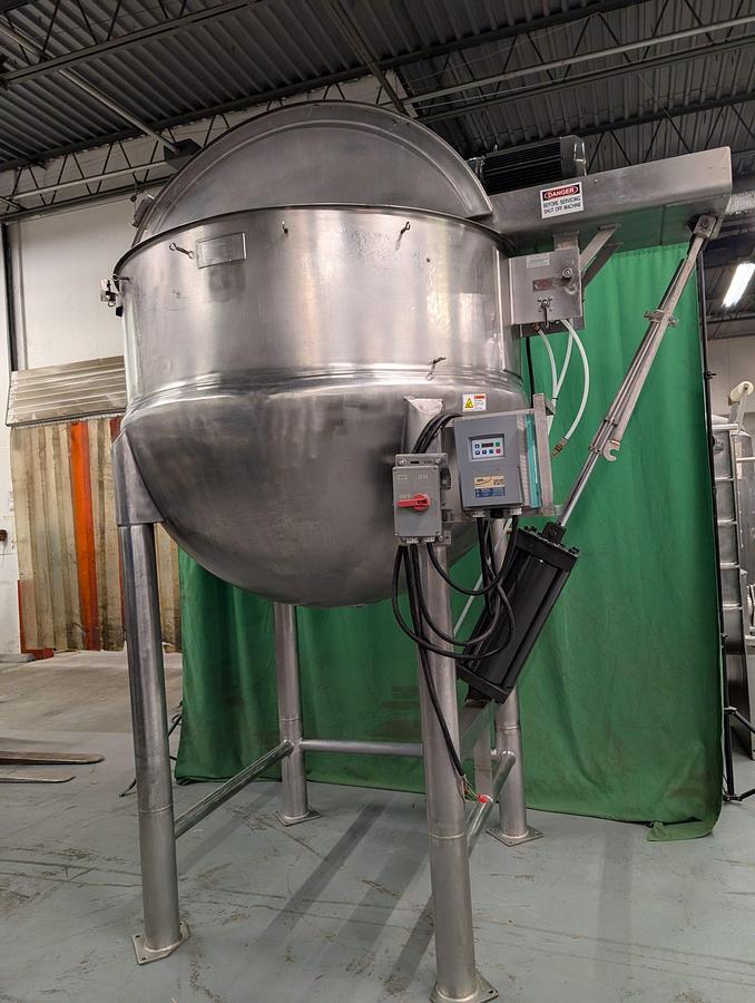 Used 400 Gallon Lee Dual Motion Jacketed Kettle, 316SS