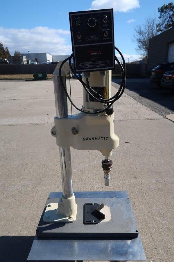 Used Swanmatic 49-PC Tabletop Capper, Single Phase Electrics