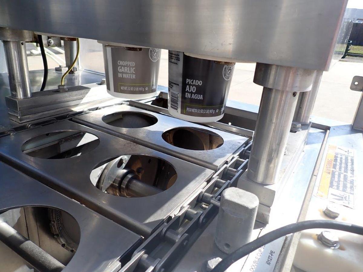 Used Holmatic PR-2 Dual Lane Cup Filler/Sealer/Overcapper, 4-1/2 Inch Diameter Tooling
