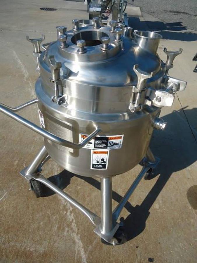 Used 65 Liter Walker Jacketed Sanitary Pressure Vessel, 316l Stainless Steel