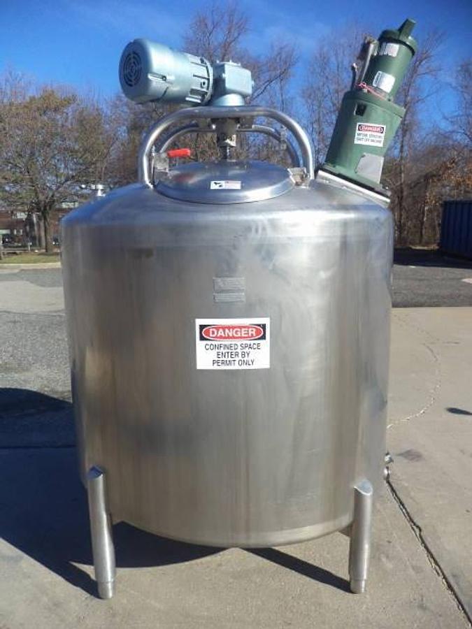 Used 500 Gallon DCI mix tank, Type 316 Stainless