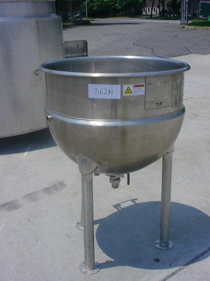 Used 50 Gallon Hamilton Ss Jacketed Kettle, 40 Psi