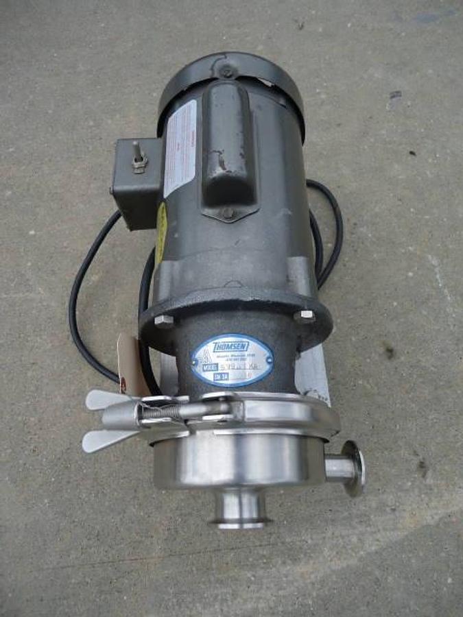 Used Thomsen 1-1/2 In. Stainless Sanitary Centrifugal Pump, Single Phase