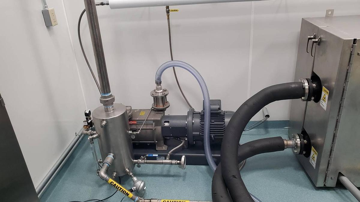 Used IKA 2,000 Liter SS Vacuum Mix Vessel, Scraper and Homogenizing