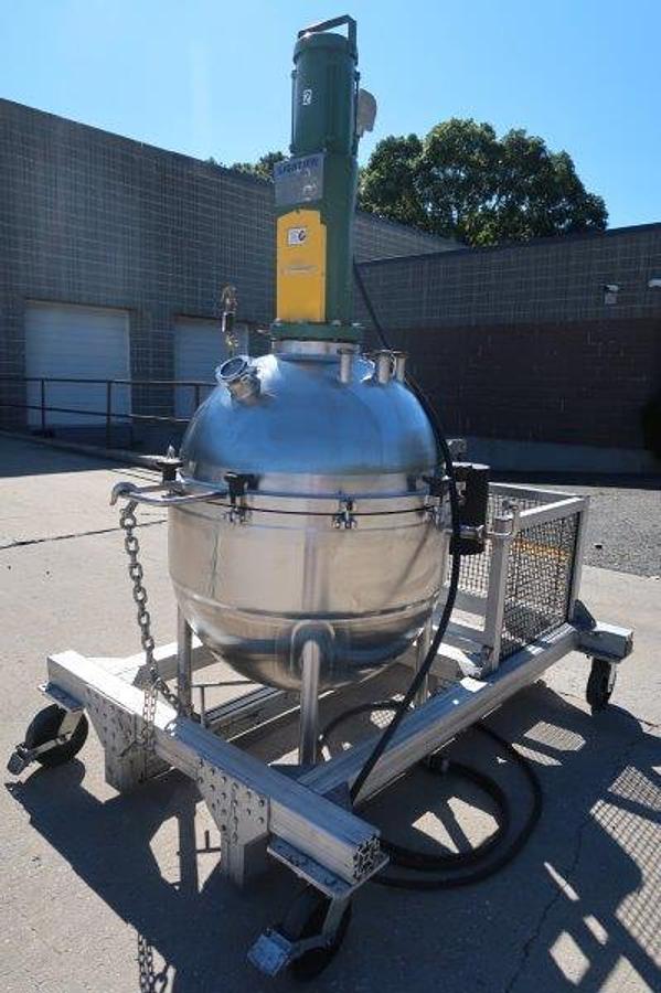 Used 60 Gallon Lee SS Jacketed Vacuum Mix Kettle, Portable