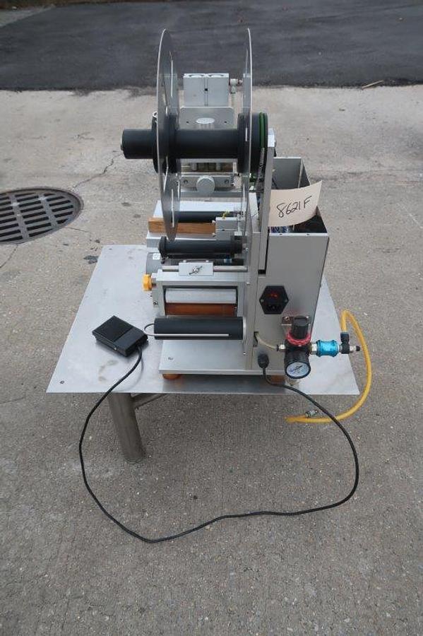 Used Semi-Automatic Tamp-on Tabletop Pressure Sensitive Labeler