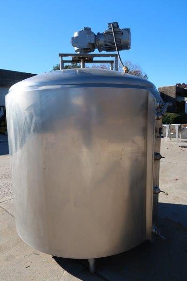 Used Cherry Burrell 900 Gallon Stainless Steam Jacketed Mix Tank