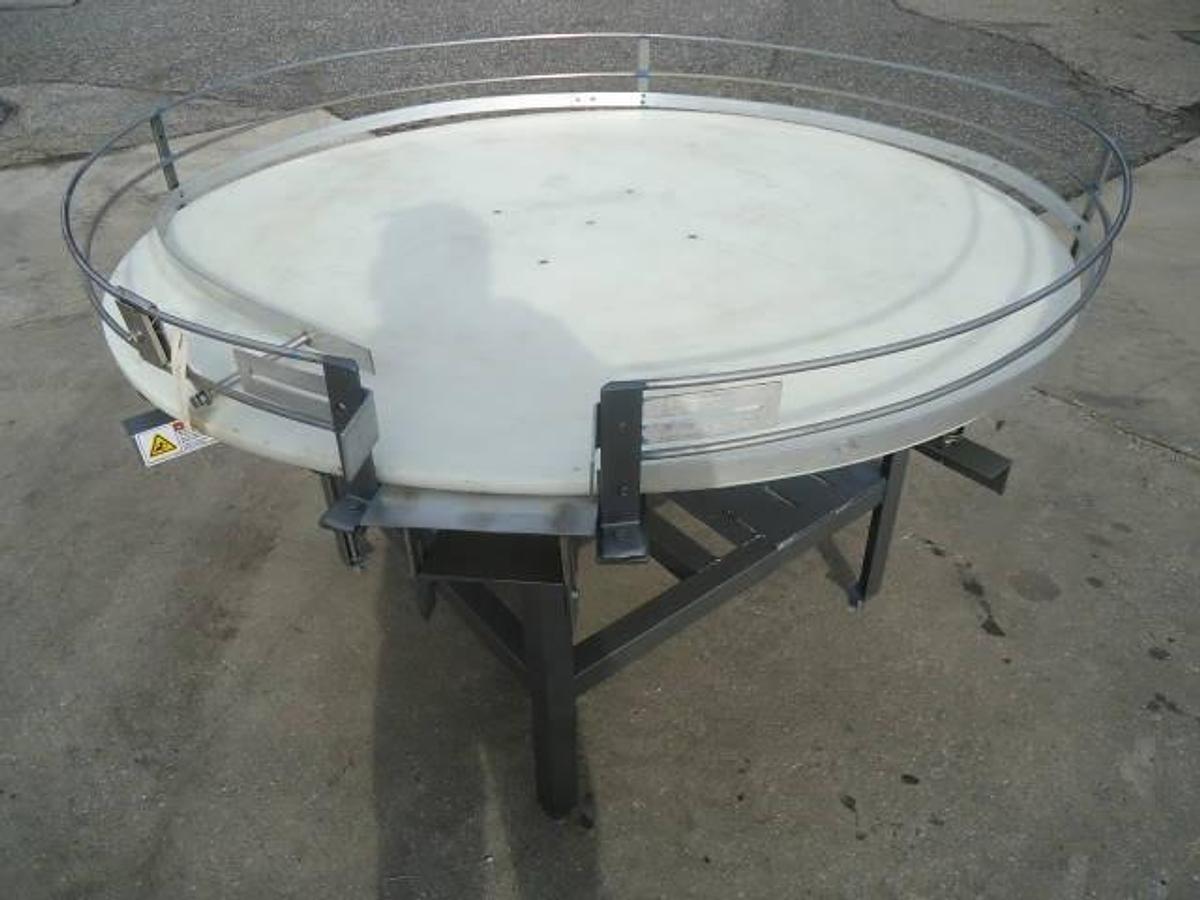 Used 60 Inch Diameter Rotary Unscrambling/Accumulating Table, 115 Volt
