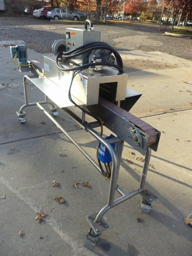 Used OAL Stainless Steel Shrink tunnel With 8 Ft. Long Motorized Conveyor