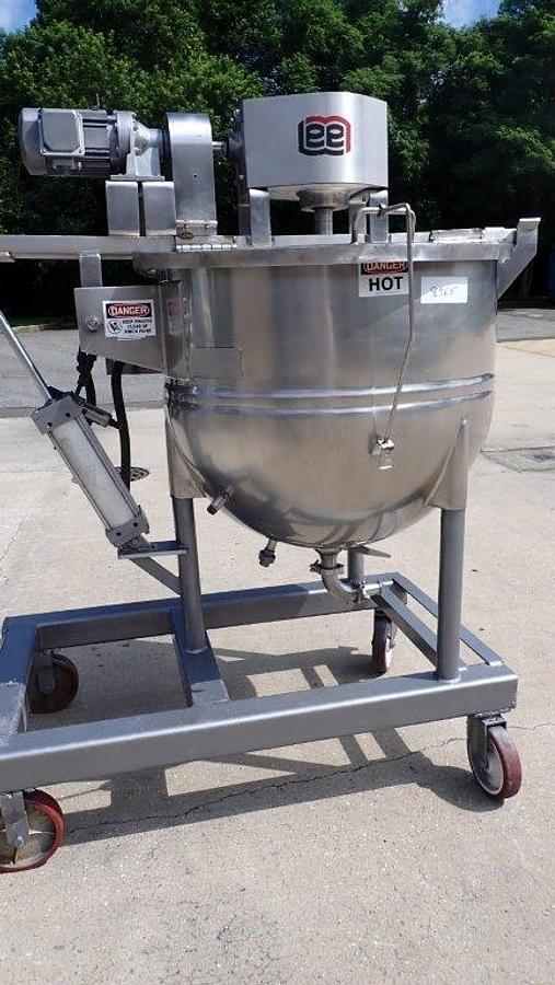 Used 100 Gallon Lee SS Double Motion Kettle, Tilt-Out Agitator
