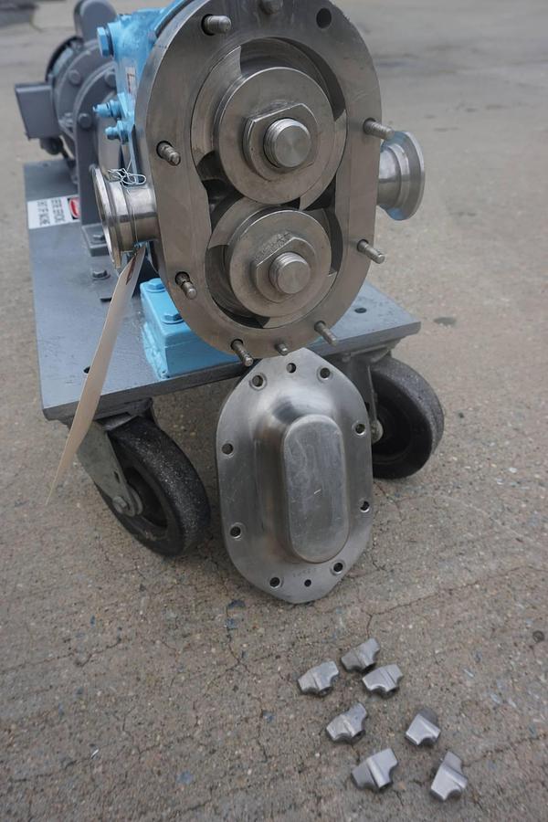 Used Waukesha Size 15 SS Positive Displacement Pump, Portable