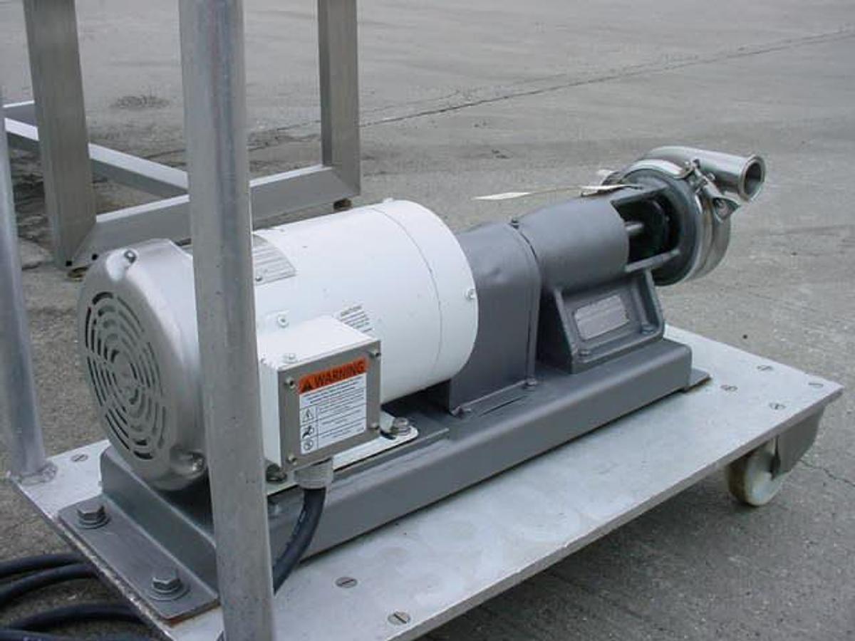 Used Tri-Clover 2″ X 1-1/2″ Stainless Sanitary Centrifugal Pump, Portable