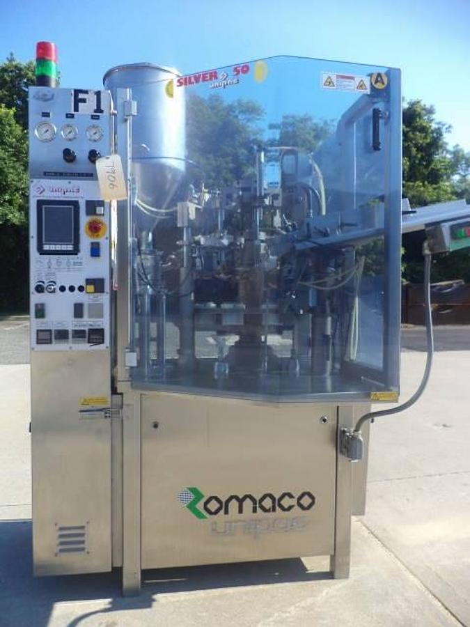 Used Unipac Jolly 50 Plastic Tube Filling/Sealing Machine, Laminate Tubes