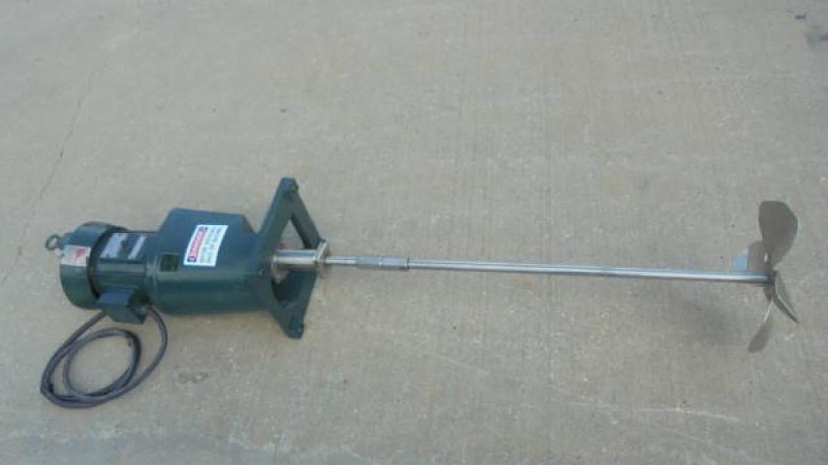 Used Lightnin 2HP Fixed Mount Agitator drive, with SS shaft, XP