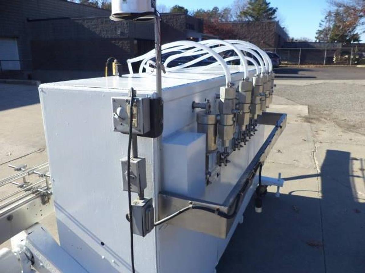 Used Filamatic Eight Piston Automatic Filling Machine, 520 cc Pistons