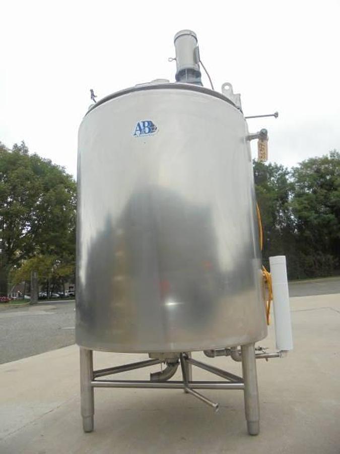 Used 600 Gallon A & B Process Systems Scraper Agitated Jacketed Tank, 316L Stainless, Sanitary
