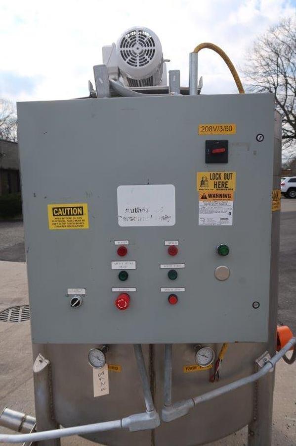 Used 500 Gallon Schebler Stainless Steel Jacketed Agitated Tank/Kettle,  Electric Heat