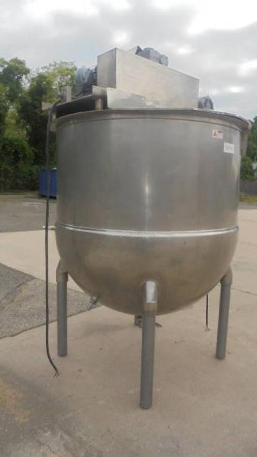 Used 600 Gallon Groen Stainless Steel Double Motion Kettle, 45 PSI Jacket