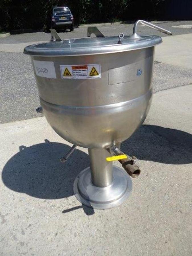 Used 30 Gallon Legion Stainless Hemispherical Kettle, 30 PSI Jacket
