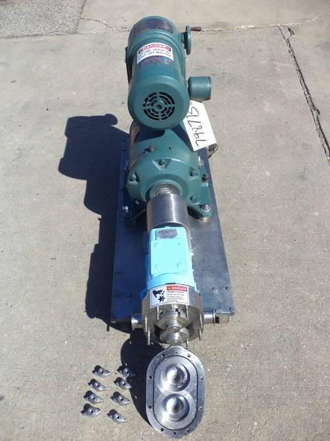 Used Waukesha Model 30 Stainless Steel Positive Displacement Pump, Variable Speed