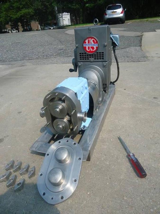 Used Waukesha Model 30 Stainless Steel Positive Displacement Pump, 2 Hp Variable Drive