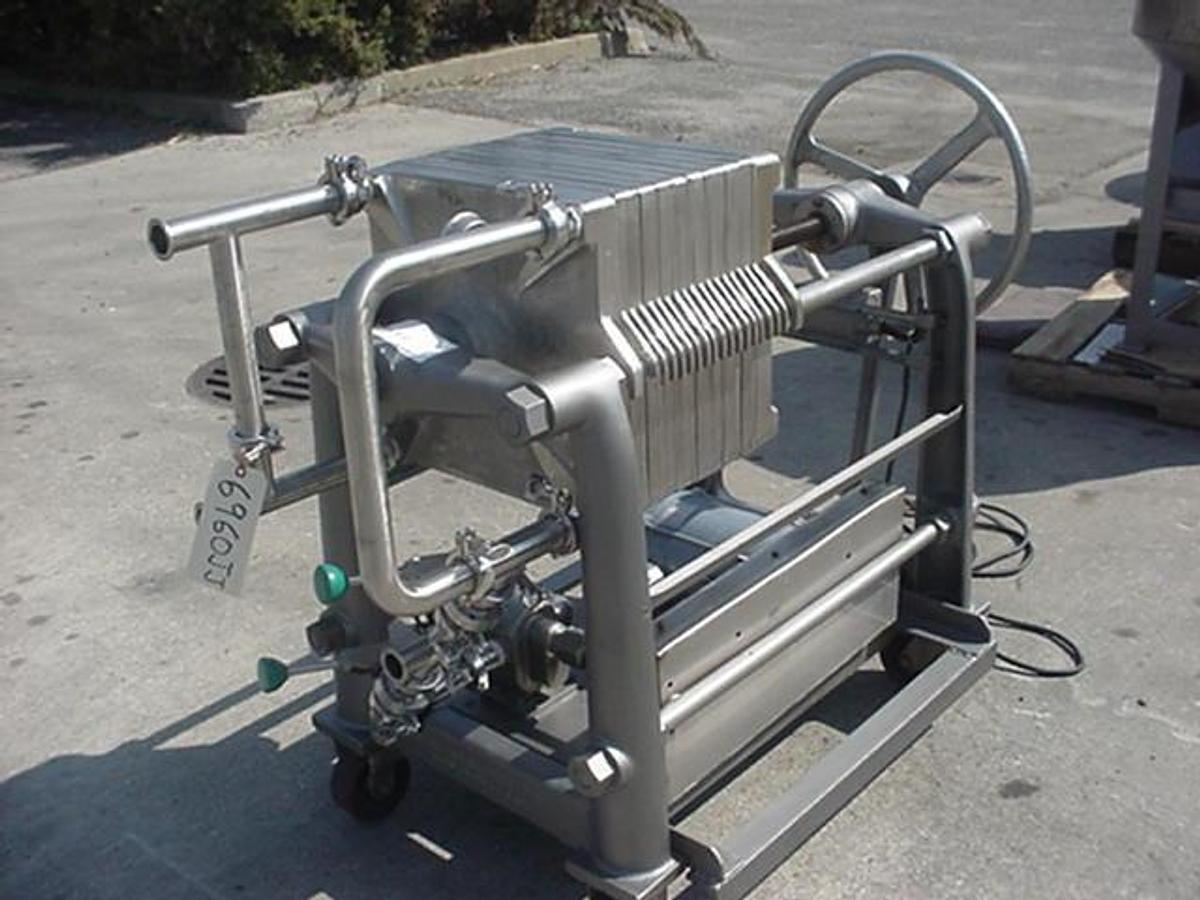 Used Ertel 16″ X 16″ Stainless Steel Filter Press With Pump