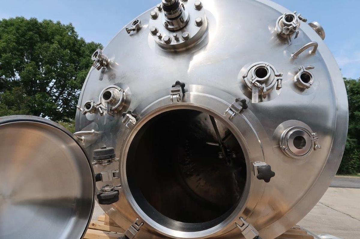 Used 750 Gallon Walker Jacketed Pressure Sanitary Reactor, 316L SS
