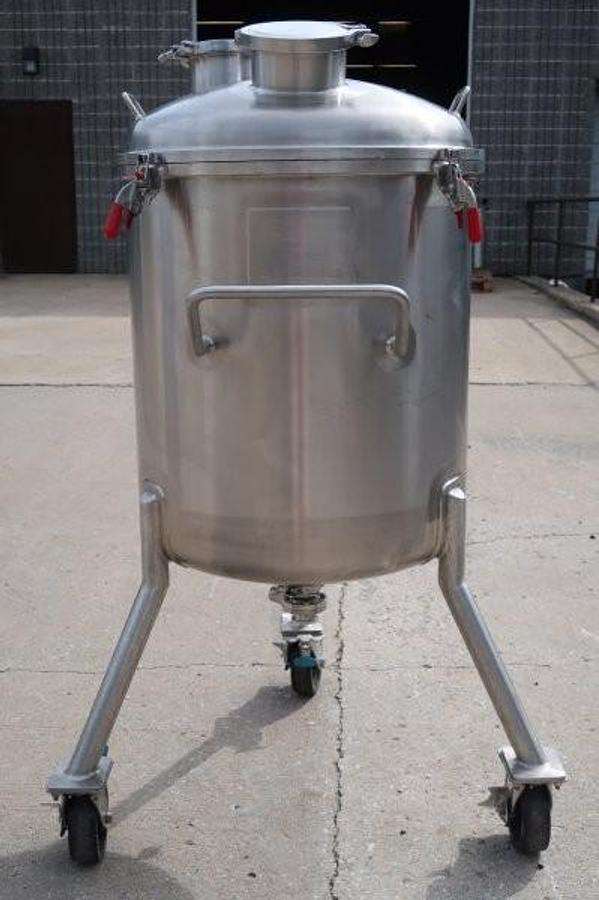 Used Walker 50 Gallon 316L Stainless Steel Jacketed Mix Tank