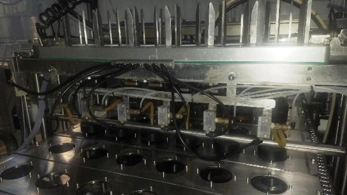 Used Pack Line 6-Lane Auto Cup Filling and Sealing Machine, up to 270 Per Minute
