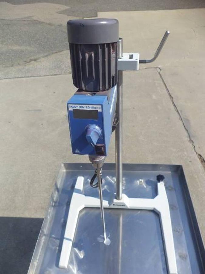 Used IKA tabletop lab high speed homogenizing mixer, RW20D-S1