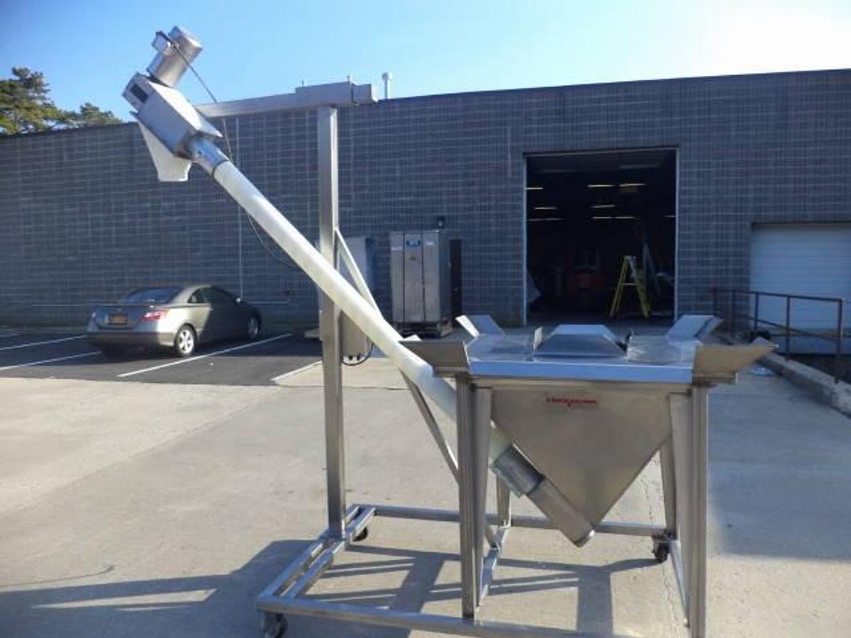 Used Flexicon 4 In. Diameter Stainless Steel Flexible Screw Feeder/Conveyor, Portable