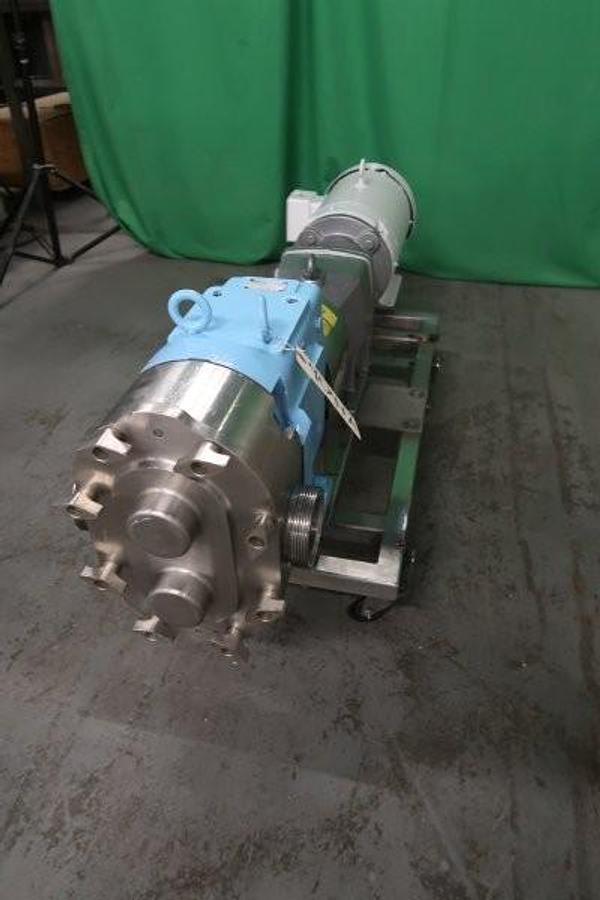 Used Waukesha 130 Stainless Positive Displacement Pump, 10 HP