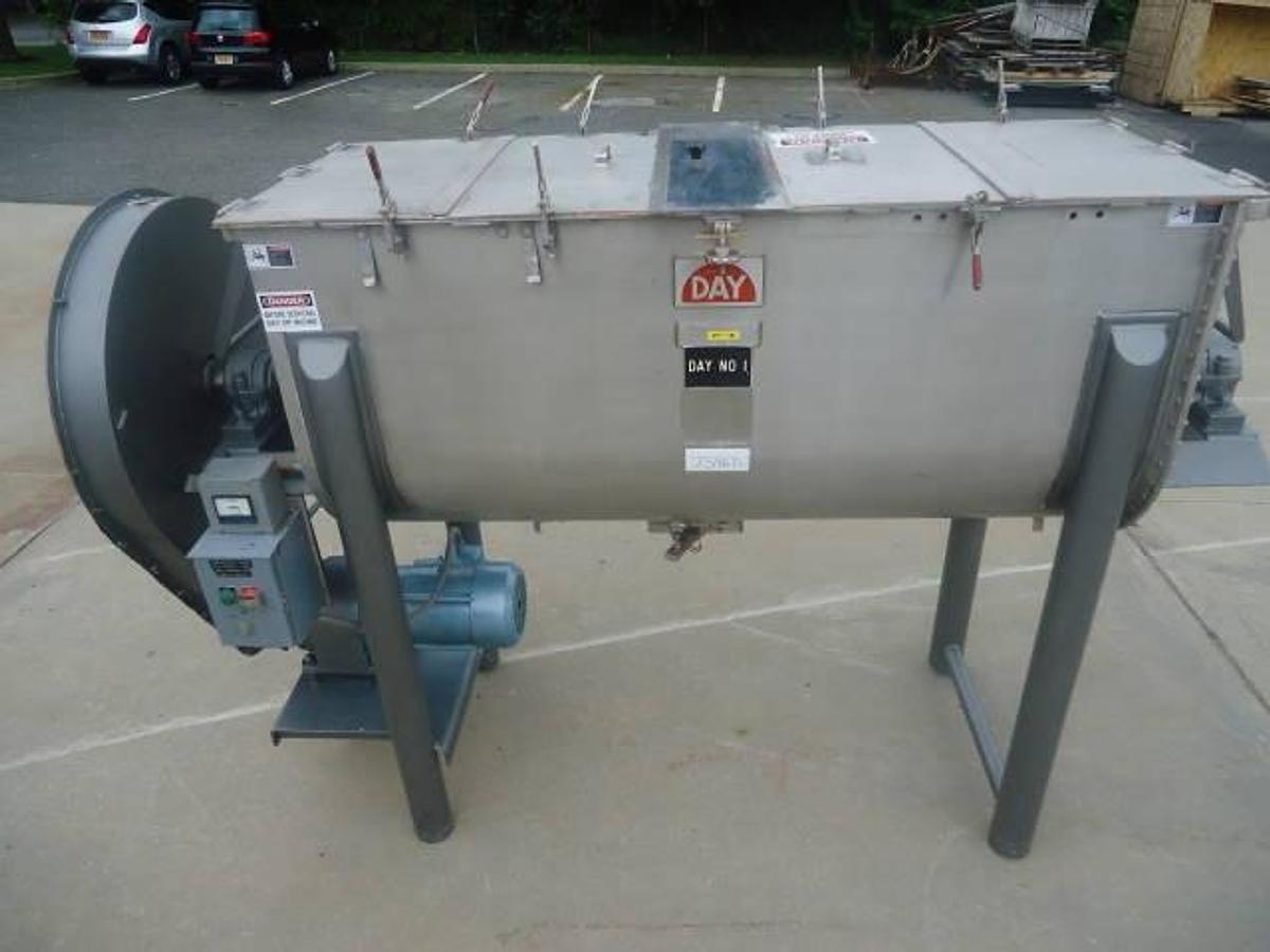 Used 36 Cu.ft. Day Stainless Steel Double Ribbon Blender, 10 Hp Motor