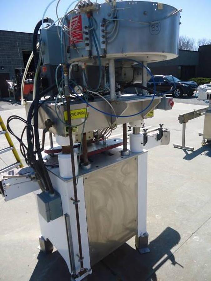 Used Kaps-All Model “B” Automatic “Snap Cap”/lidding Machine