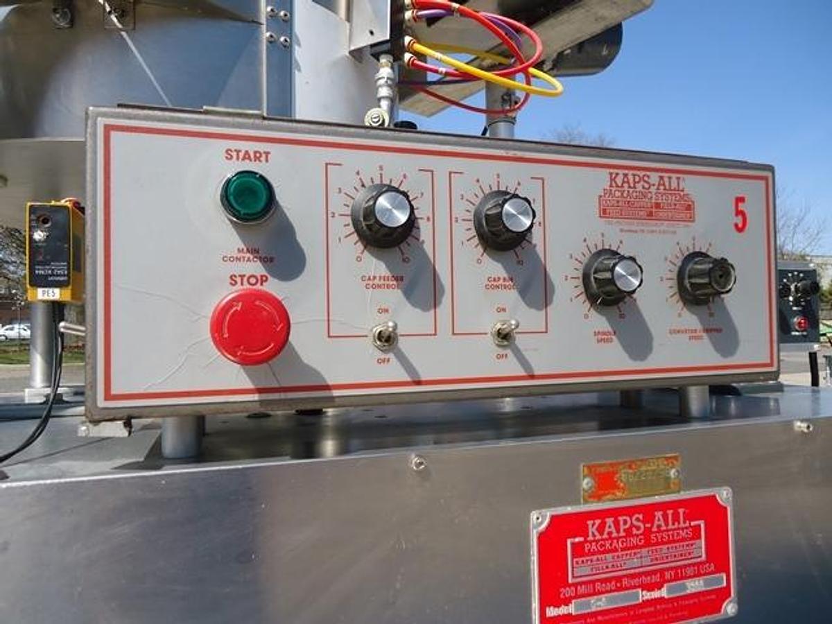 Used Kaps-All G-A Six Spindle Capper, Stainless Steel