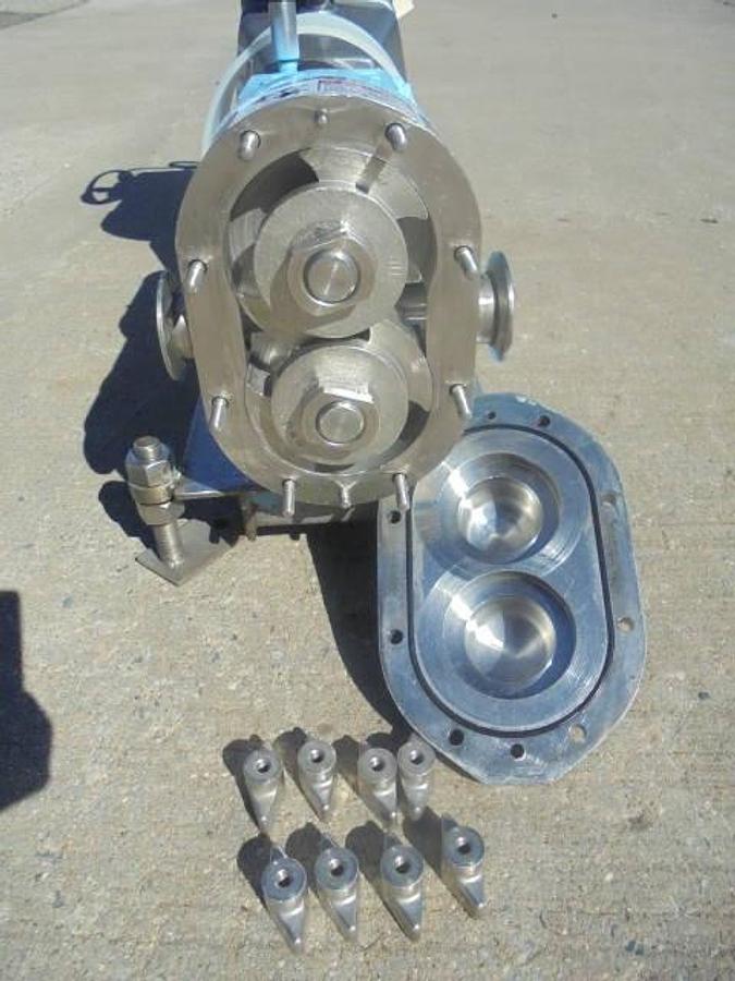 Used Waukesha 030 Stainless Positive Displacement Pump, 1.5 HP, Vari Speed