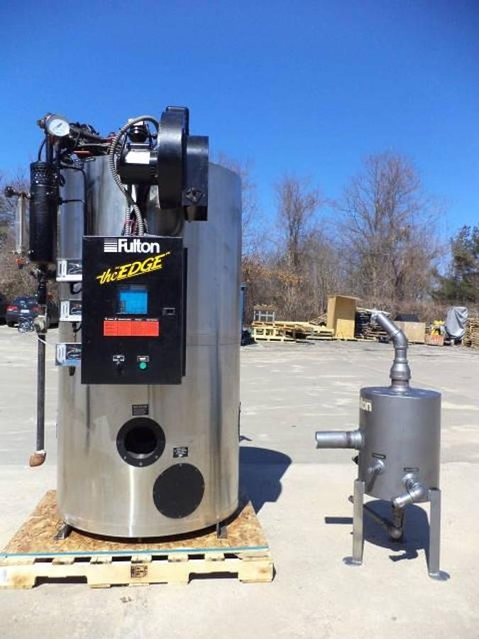 Used Fulton FB-020-F Natural Gas Steam Boiler, stainless shrouding