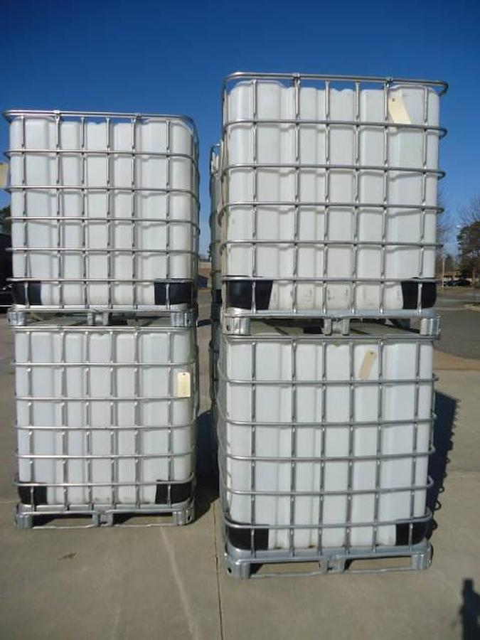 Used 330 Gallon “Tote” Poly Stackable Tanks, (6)