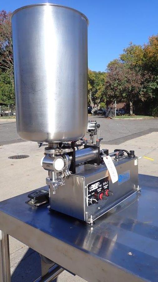 Used REB Tabletop Single Piston Filler, Air Operated