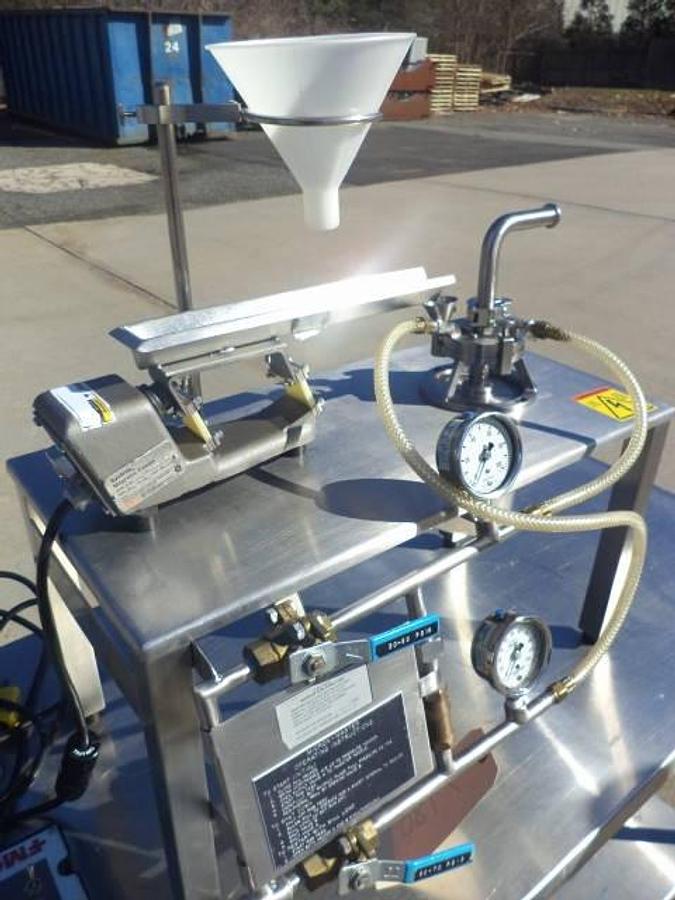 Used Jet Pulverizer “Micron-Master”” 2-inch Dia. Lab Pharmaceutical Jet Mill/Pulverizer, Stainless
