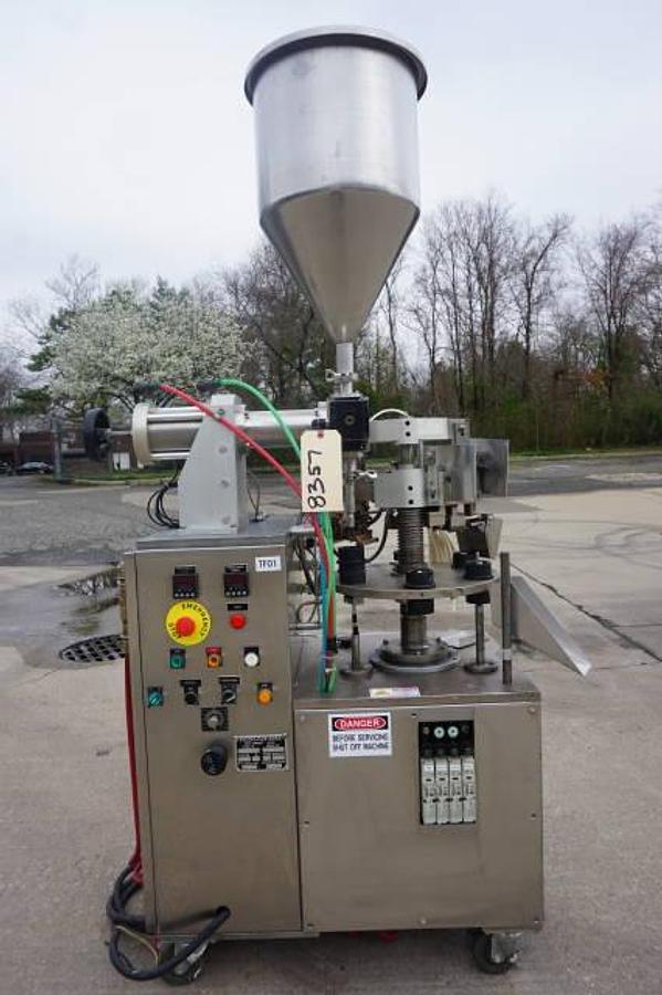 Used Prodo-Pak T-30H Plastic Tube Filling and Sealing Machine, 30 per minute
