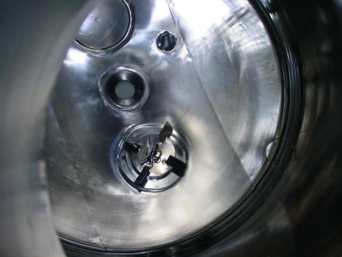 Used 80 Gallon Cherry Burrell Jacketed Pressurized Vessel, High Speed Disperser Head, 316 Ss