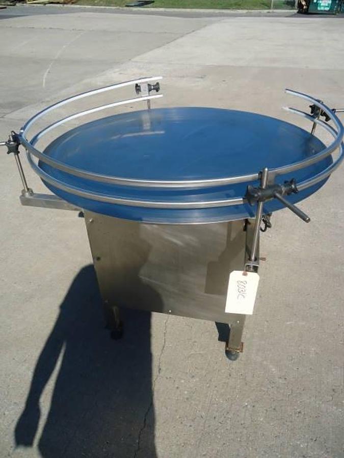 Used KISS 42 In. Diameter Rotary Unscrambling/Accumulating Table, Vari Speed