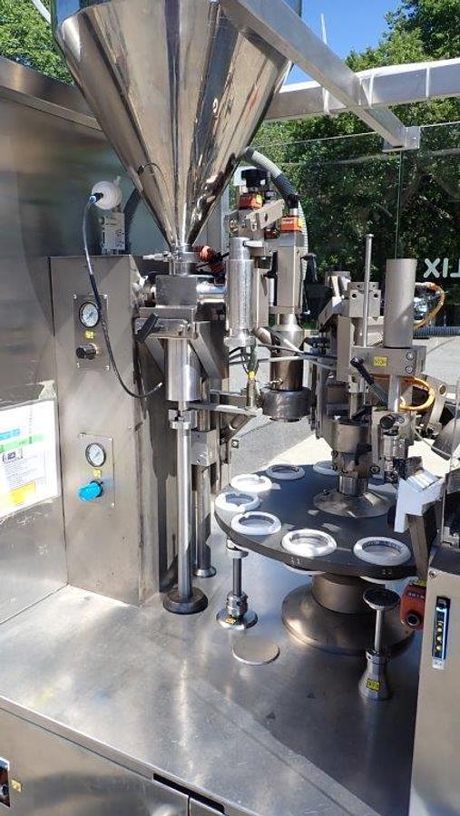 Used Kalix KX903 Hot Air Tube Filler/Sealer with Loader, 90 PM