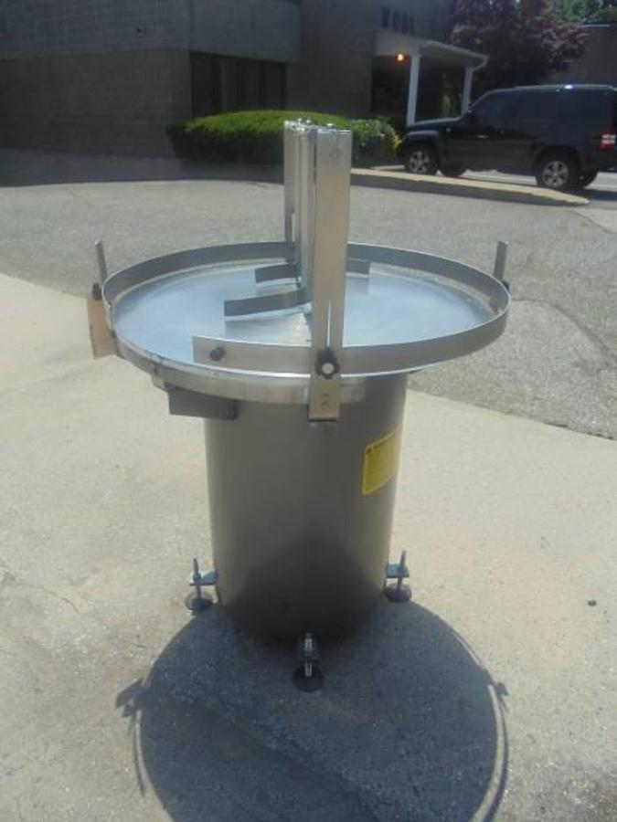 Used 36 In. Kaps-All Stainless Steel Rotary Unscrambling/Accumulating Table