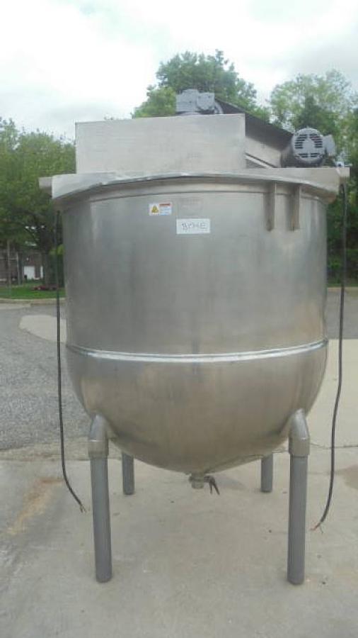 Used 600 Gallon Groen Stainless Steel Double Motion Kettle, 45 PSI Jacket