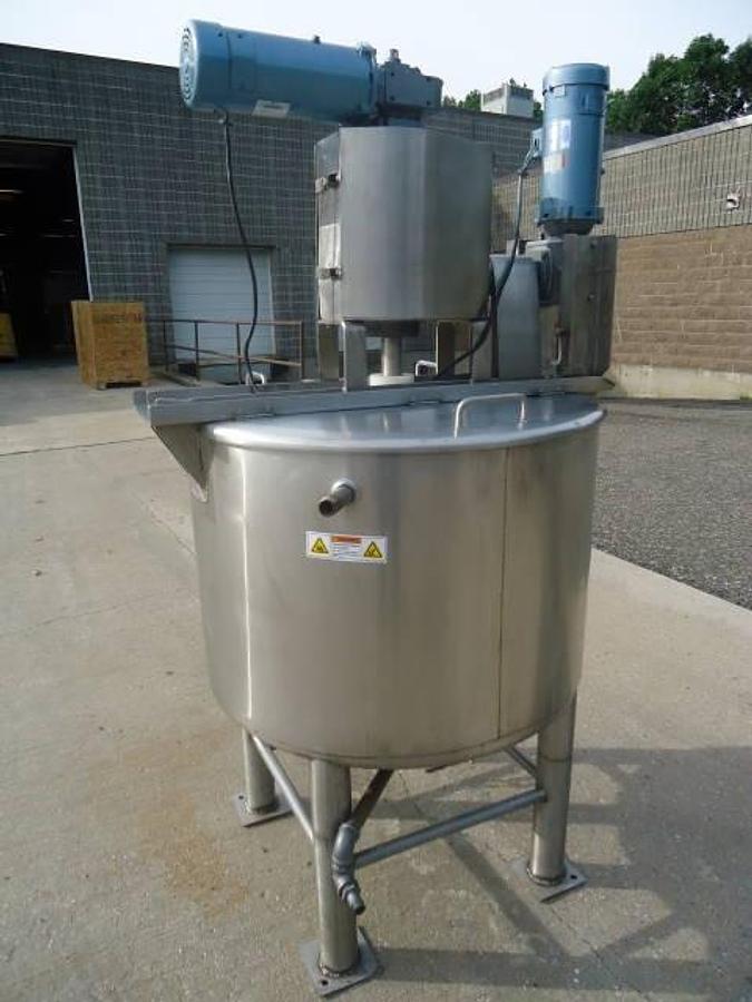Used 100 Gallon Walker 316 Stainless Double Motion Mix Kettle, 100 PSI  Jacket